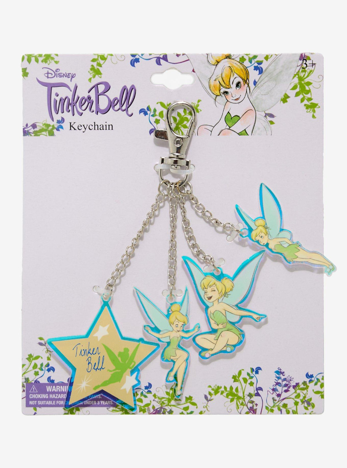 Llavero acrílico de varios colgantes de Tinker Bell