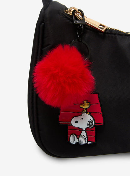 Llavero multicharm Snoopy y Woodstock junto a su casita
