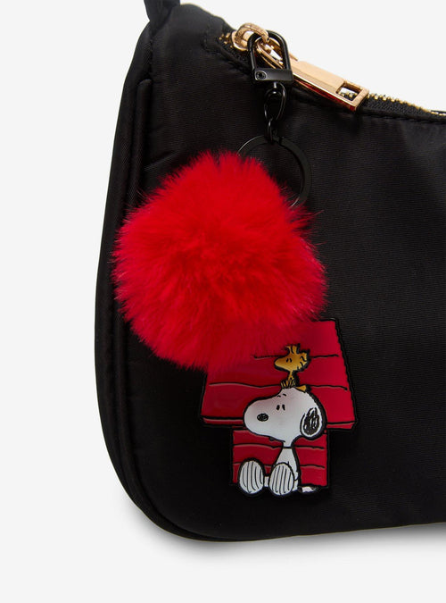 Llavero multicharm Snoopy y Woodstock junto a su casita
