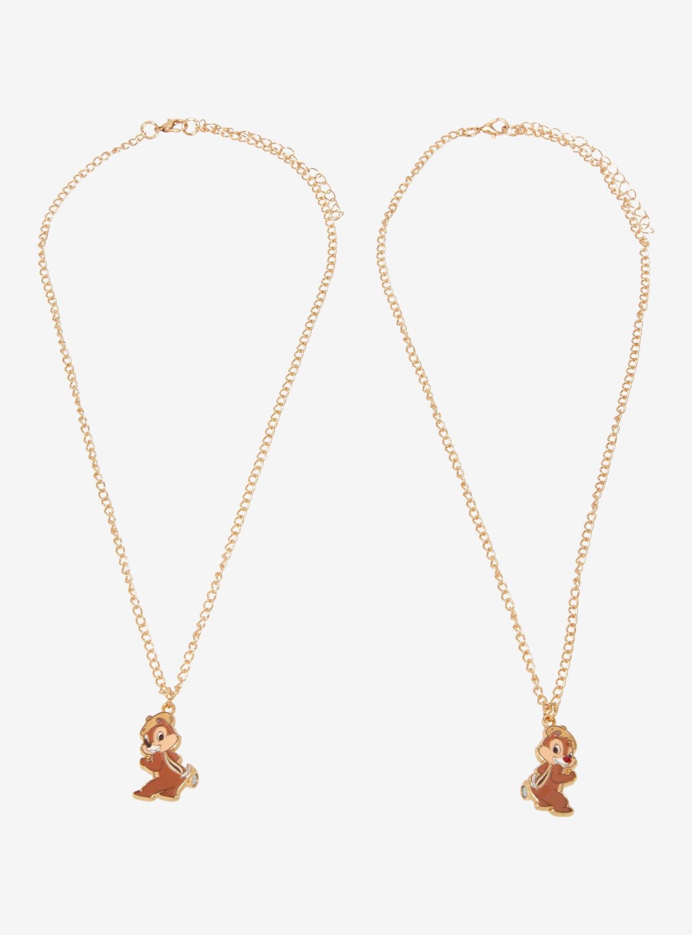 Set de collares con dijes magnéticos Chip & Dale