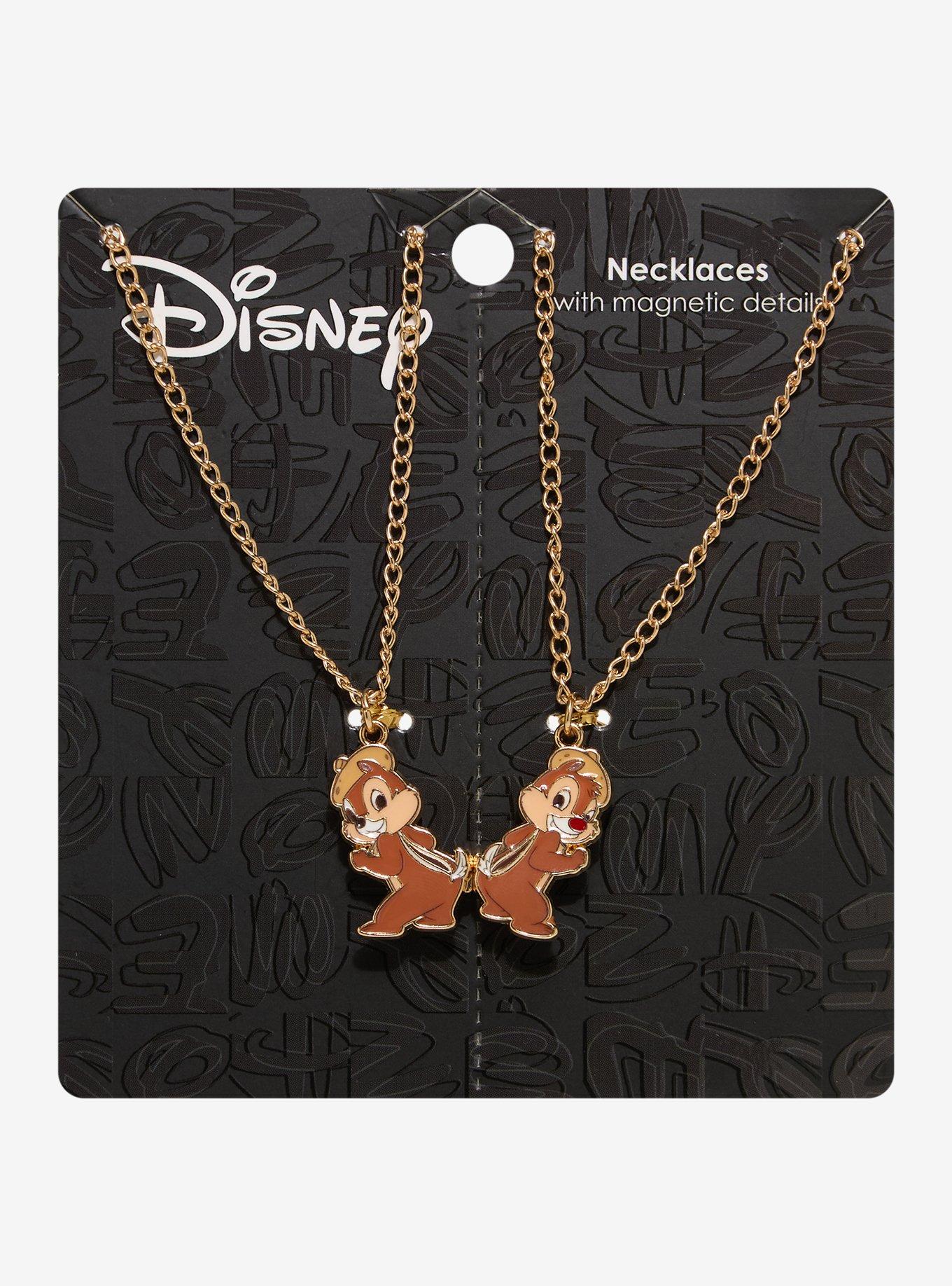 Set de collares con dijes magnéticos Chip & Dale