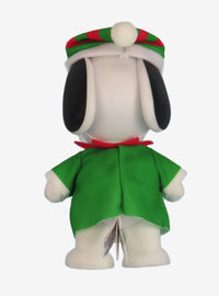 Figura de peluche Snoopy con disfraz de duende navideño