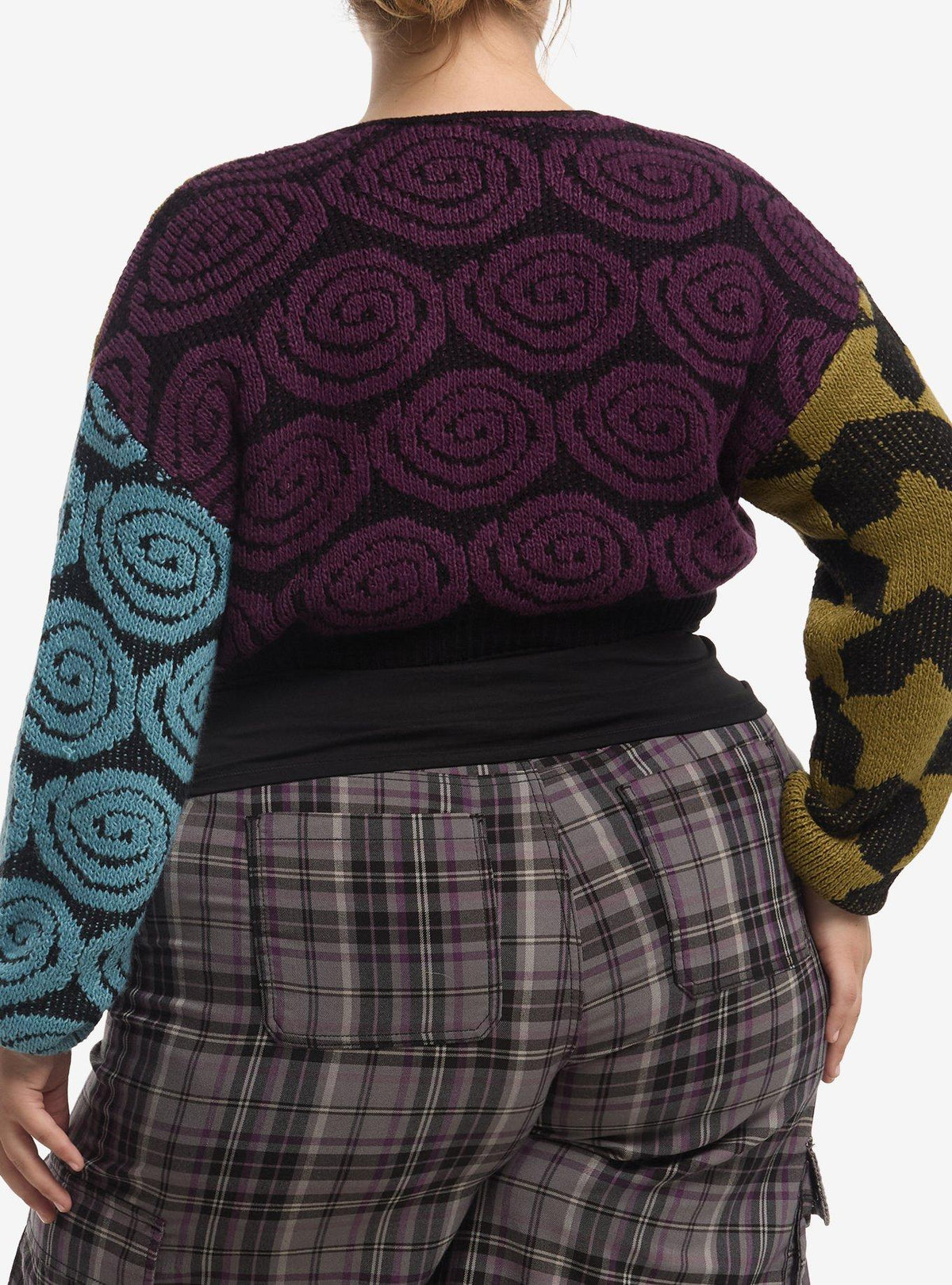 Bolero tejido plus size para niñas con estrellas y rayas
