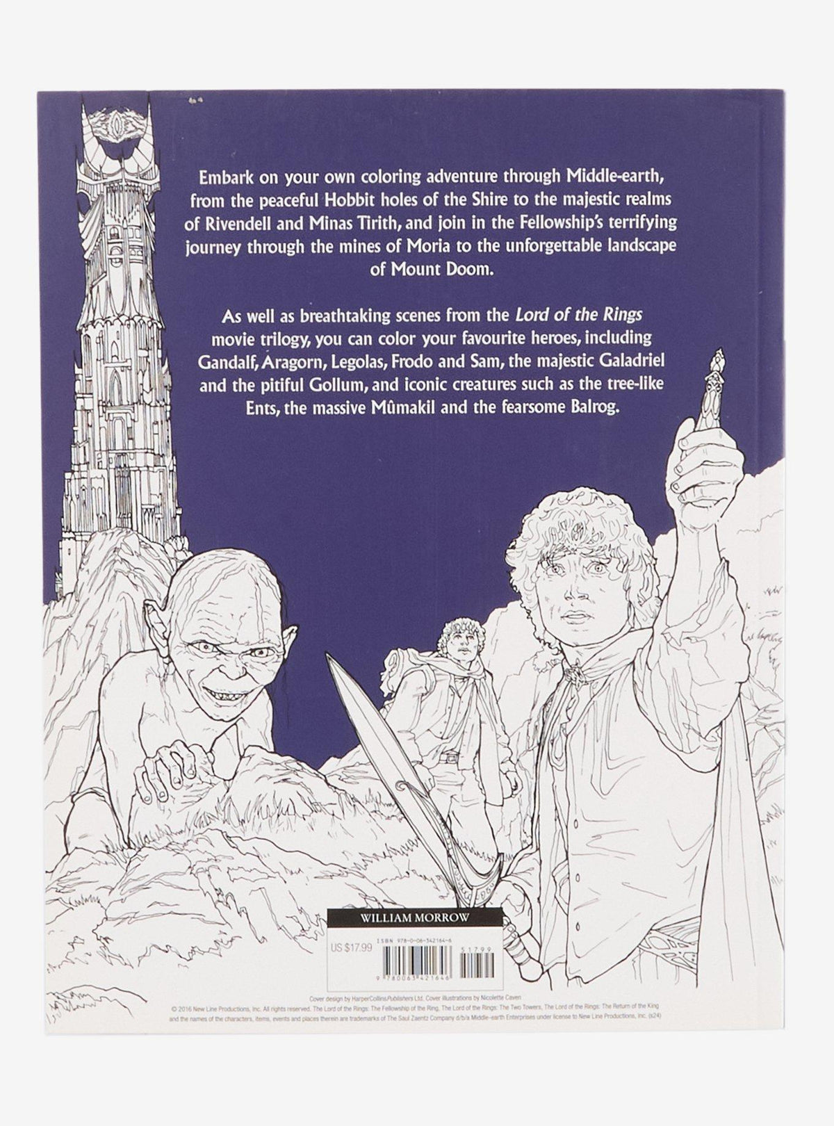 Libro para colorear de El Señor de los Anillos