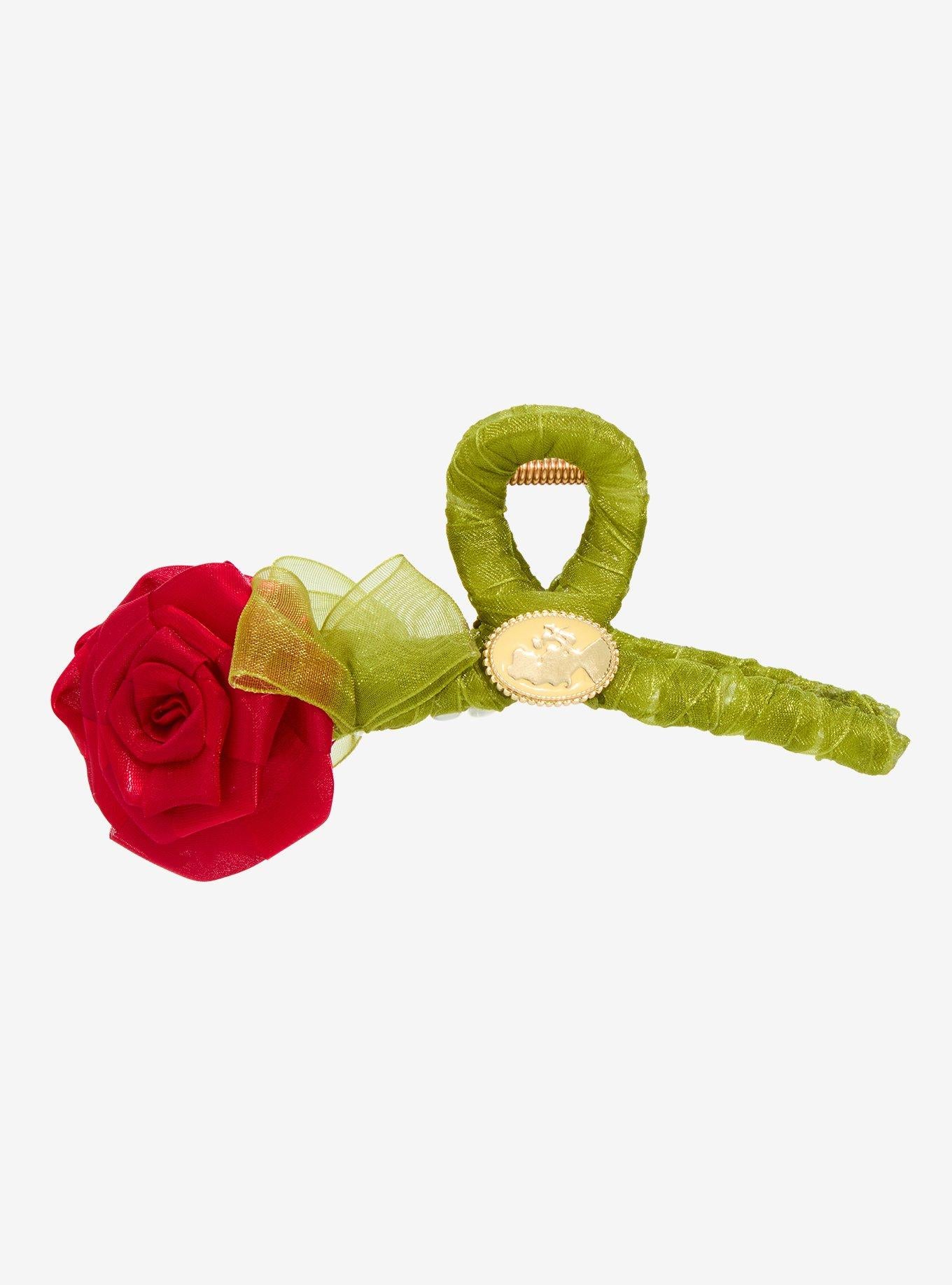 Pinza de pelo Beauty and The Beast con rosa