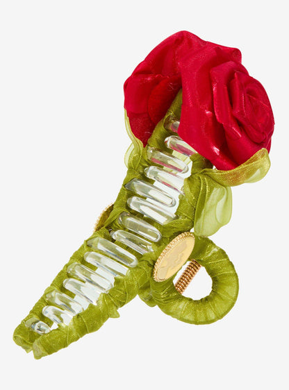 Pinza de pelo Beauty and The Beast con rosa