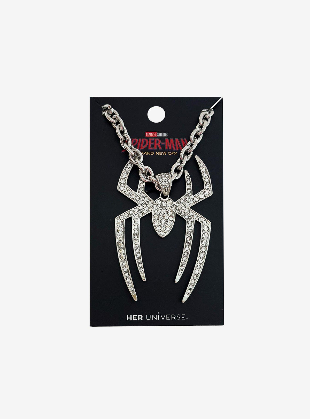 Collar de Spider-Man con logo brillante