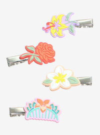 Set de pinzas para el pelo Disney Princess con flores