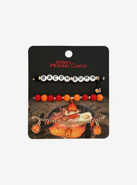 Set de 3 pulseras de Calcifer - El increíble castillo vagabundo