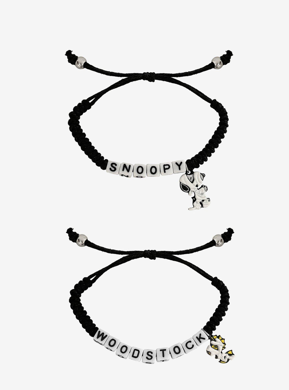 Set de 2 pulseras de la amistad Snoopy y Woodstock