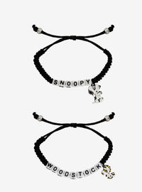 Set de 2 pulseras de la amistad Snoopy y Woodstock