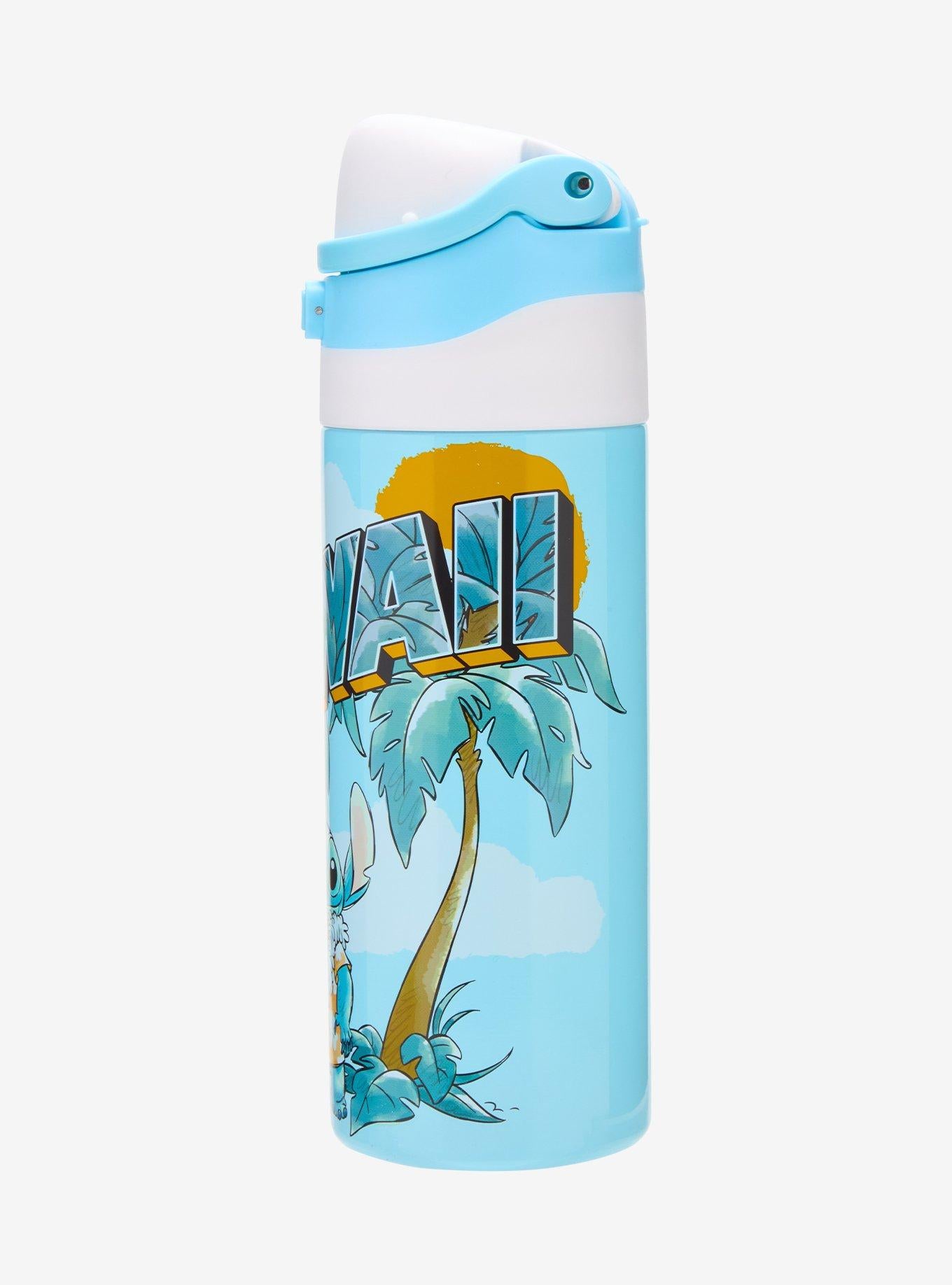 Botella de agua Stitch Postcard con tapa abatible