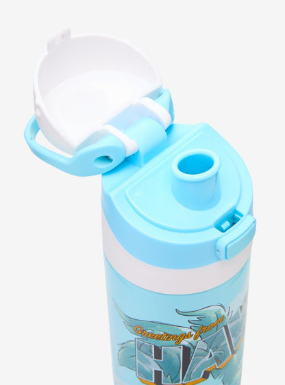 Botella de agua Stitch Postcard con tapa abatible