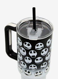 Vaso de acero Jack Skellington con bombilla y asa