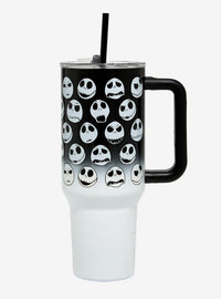 Vaso de acero Jack Skellington con bombilla y asa