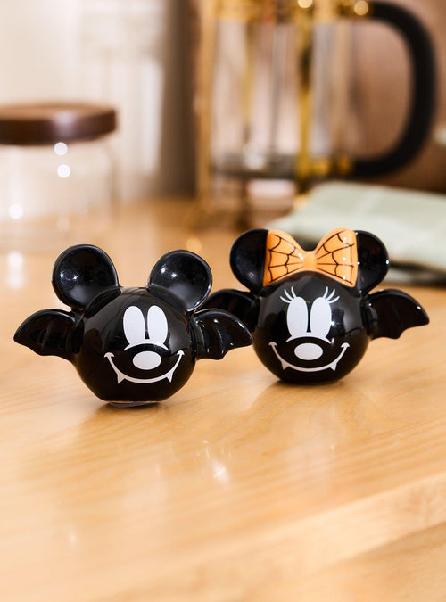 Salero y pimentero de Mickey y Minnie murciélagos