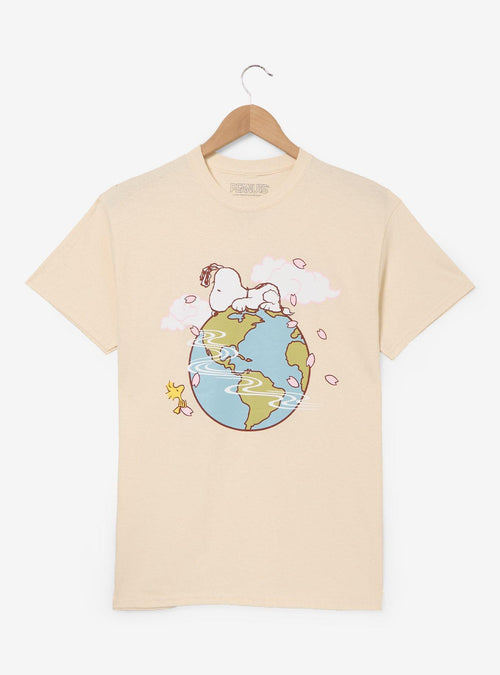 Polera Peanuts Snoopy y Woodstock Globo Floral