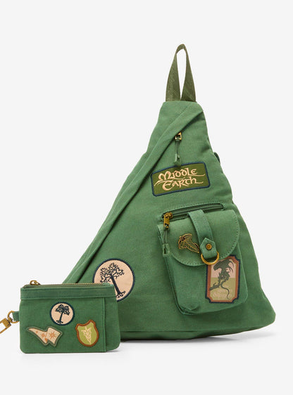 Bolso cruzado de lona con parches de The Lord of the Rings