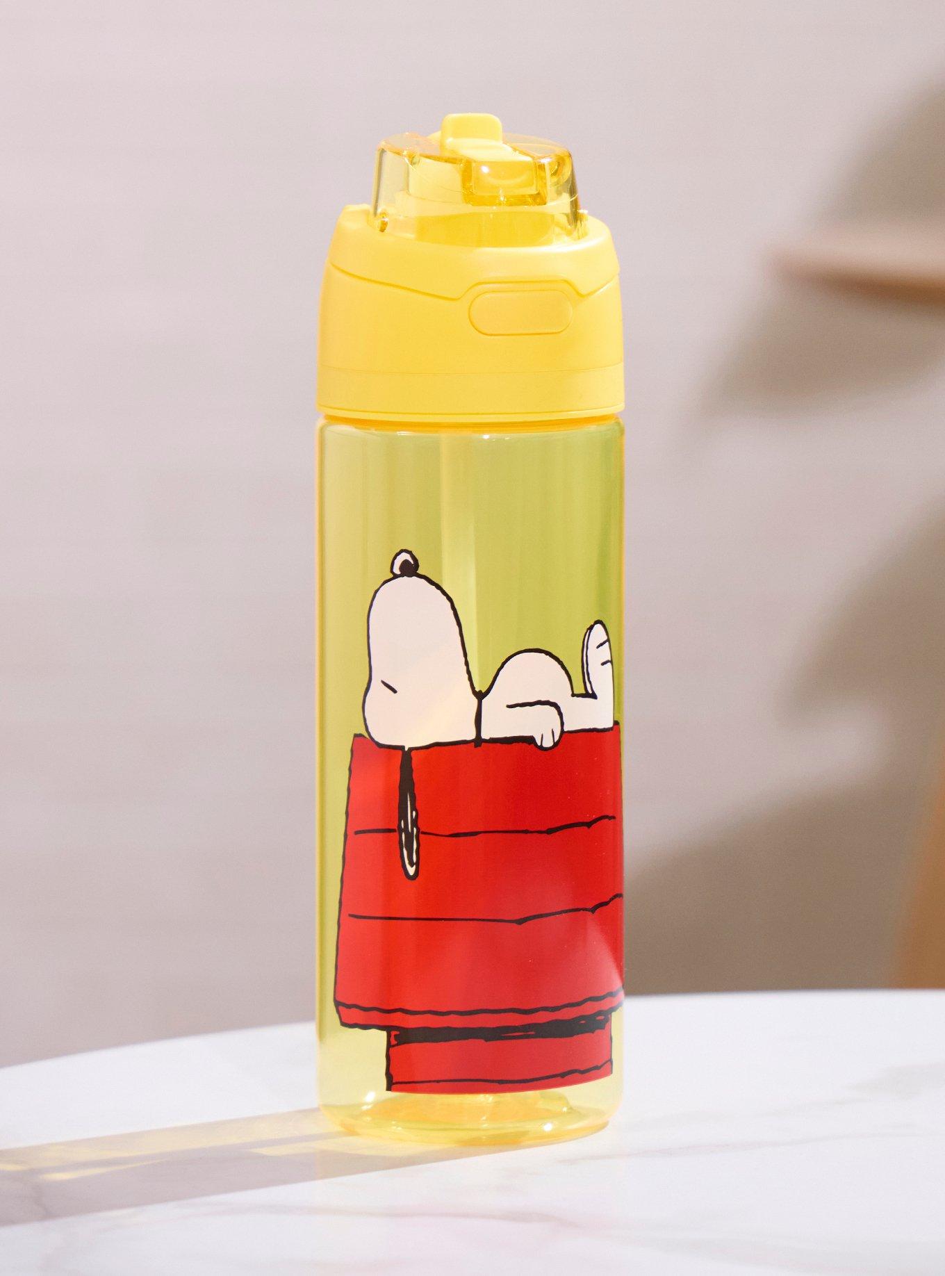 Botella de agua con tapa abatible Snoopy