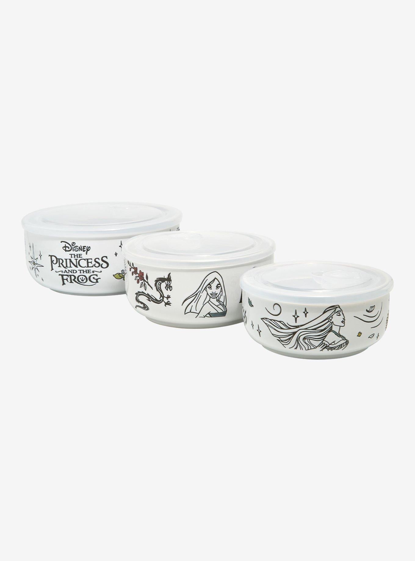 Set de 3 tazones Disney Princess con tapa