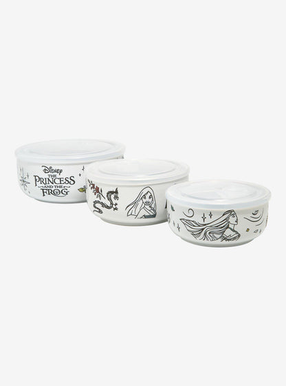 Set de 3 tazones Disney Princess con tapa