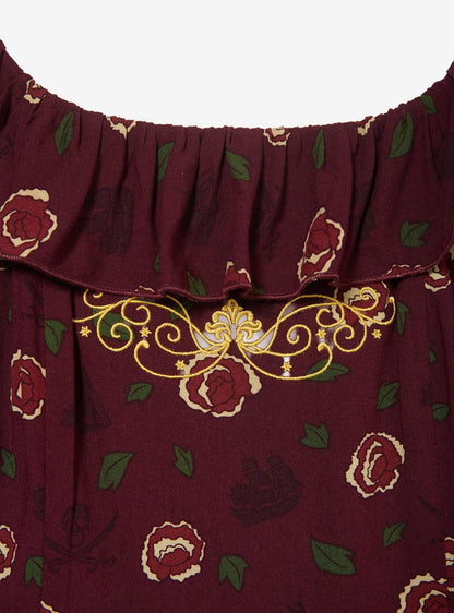 Vestido midi Disney Pirates of the Caribbean estampado