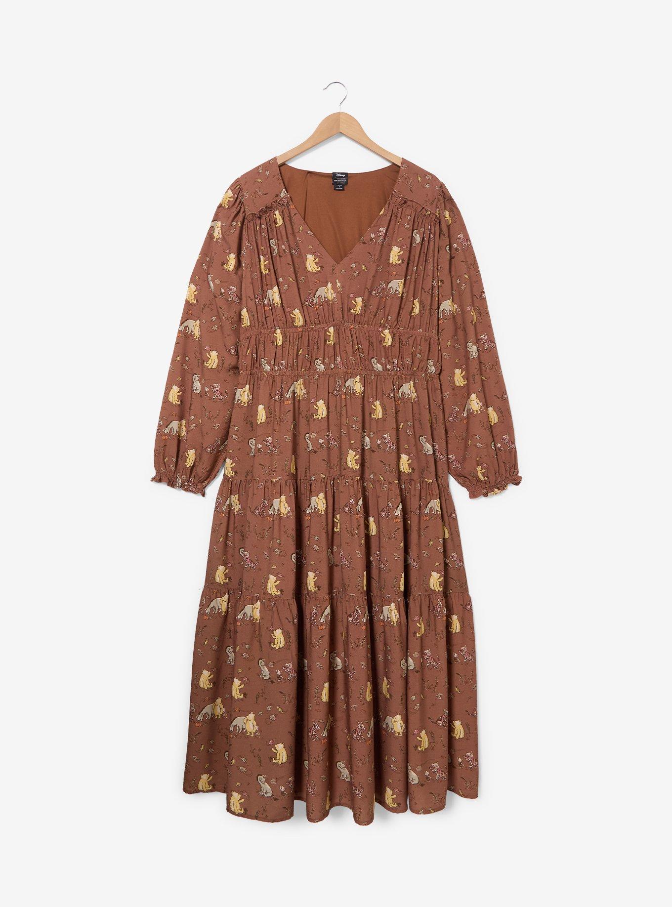 Vestido manga larga Winnie the Pooh, talla grande
