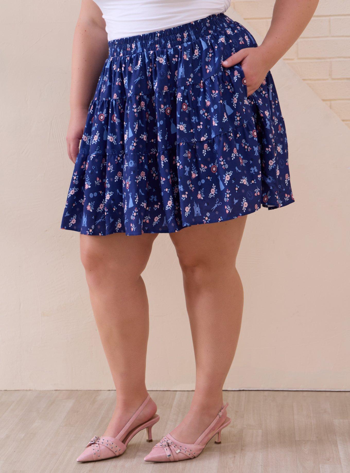 Falda midi escalonada plus size Disney Cinderella