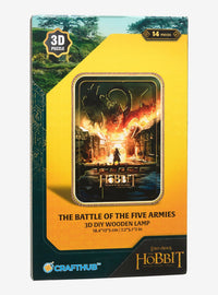 The Hobbit: Lámpara 3D de madera Batalla de los Cinco Ejércitos