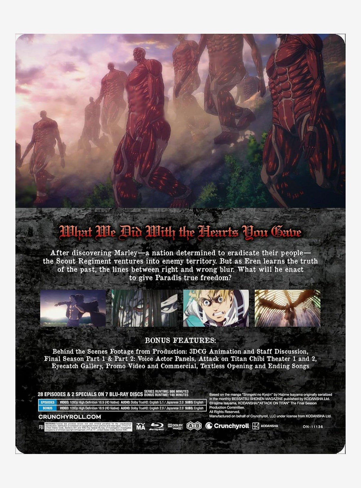 Attack on Titan: Temporada Final Completa (Steelbook) Blu-ray
