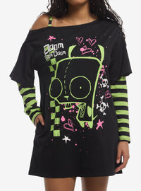 Vestido de hombros descubiertos Invader Zim GIR