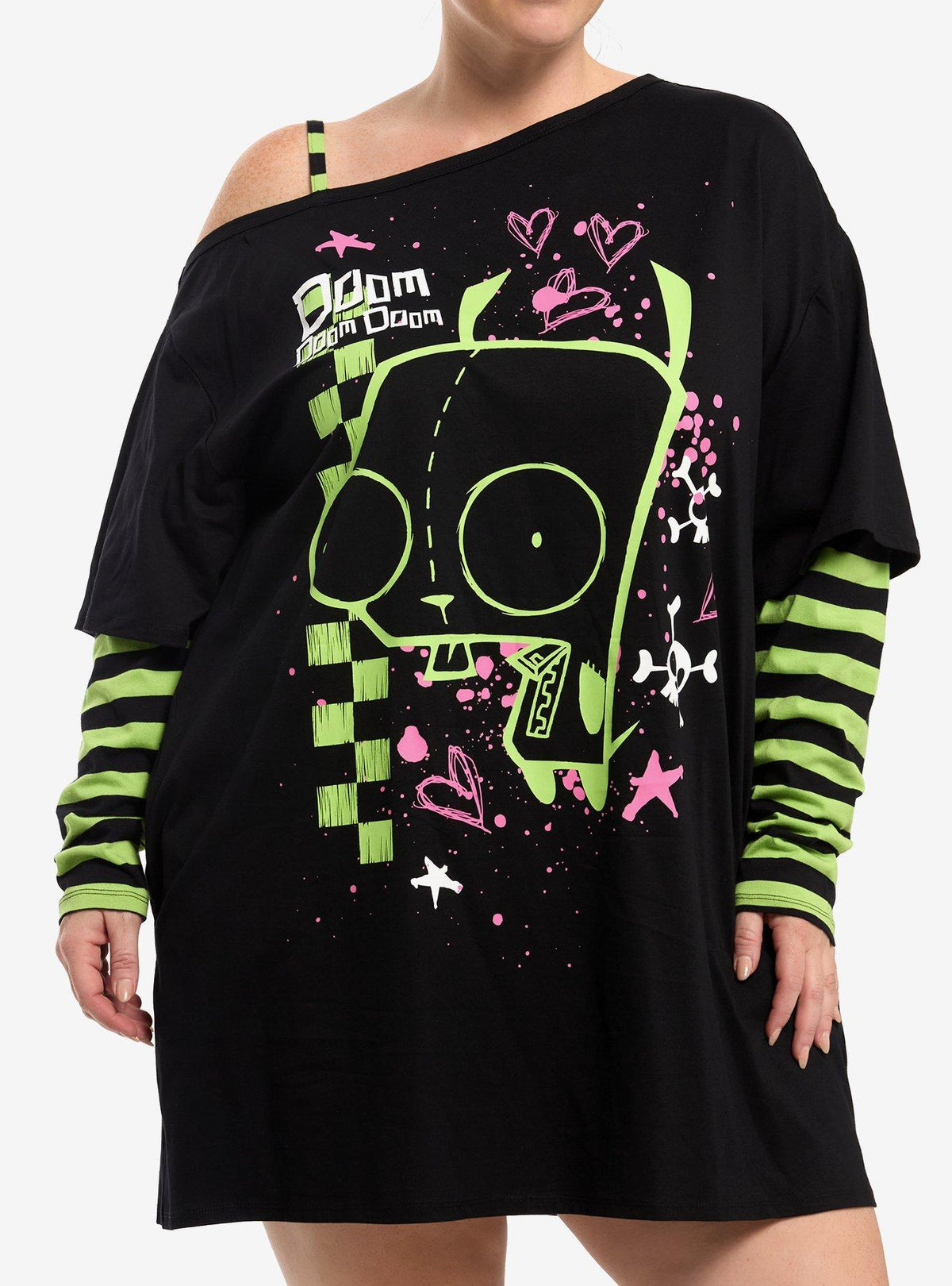 Vestido talla grande Invader Zim con GIR