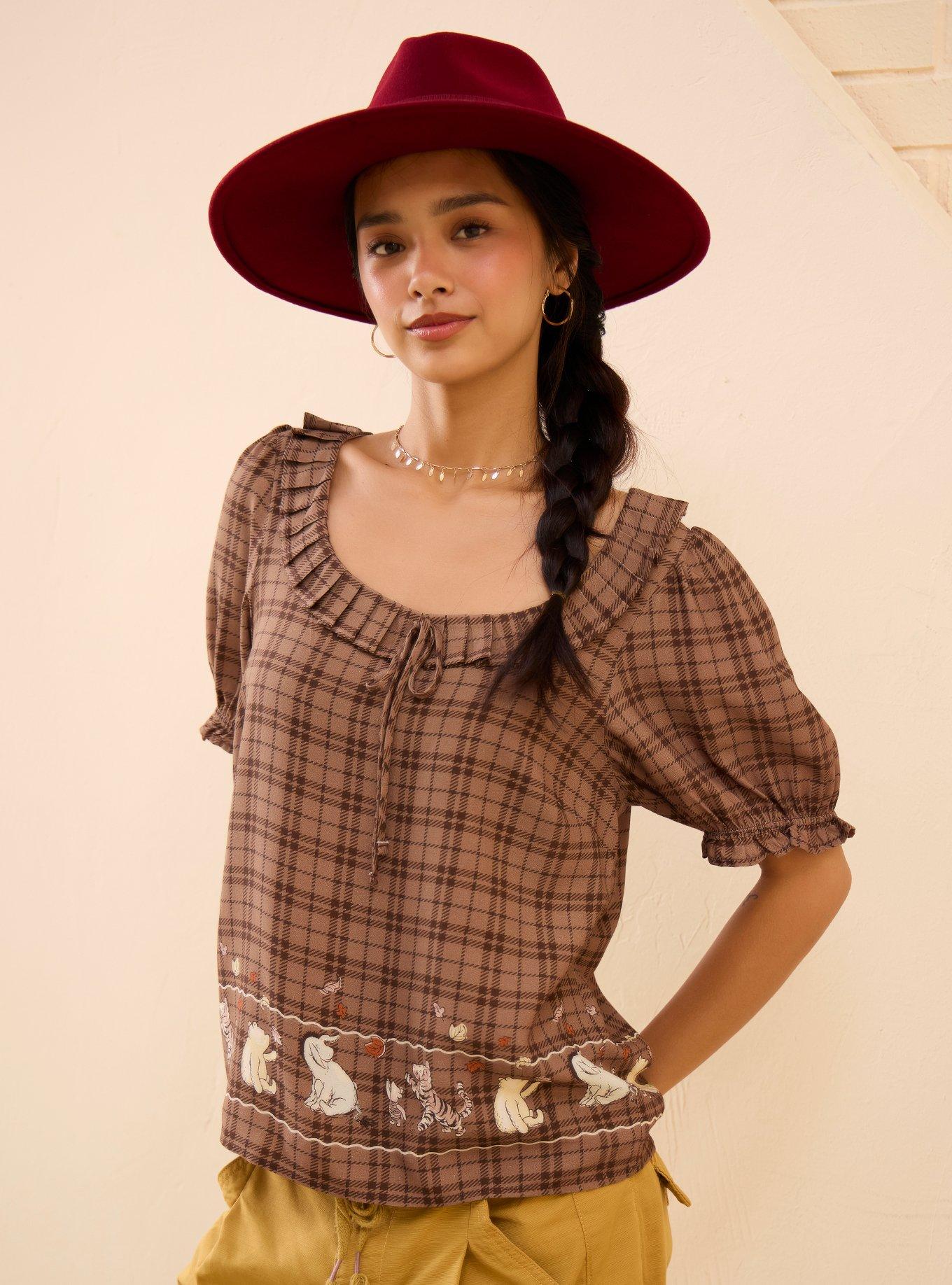 Blusa otoñal bordada de Winnie the Pooh