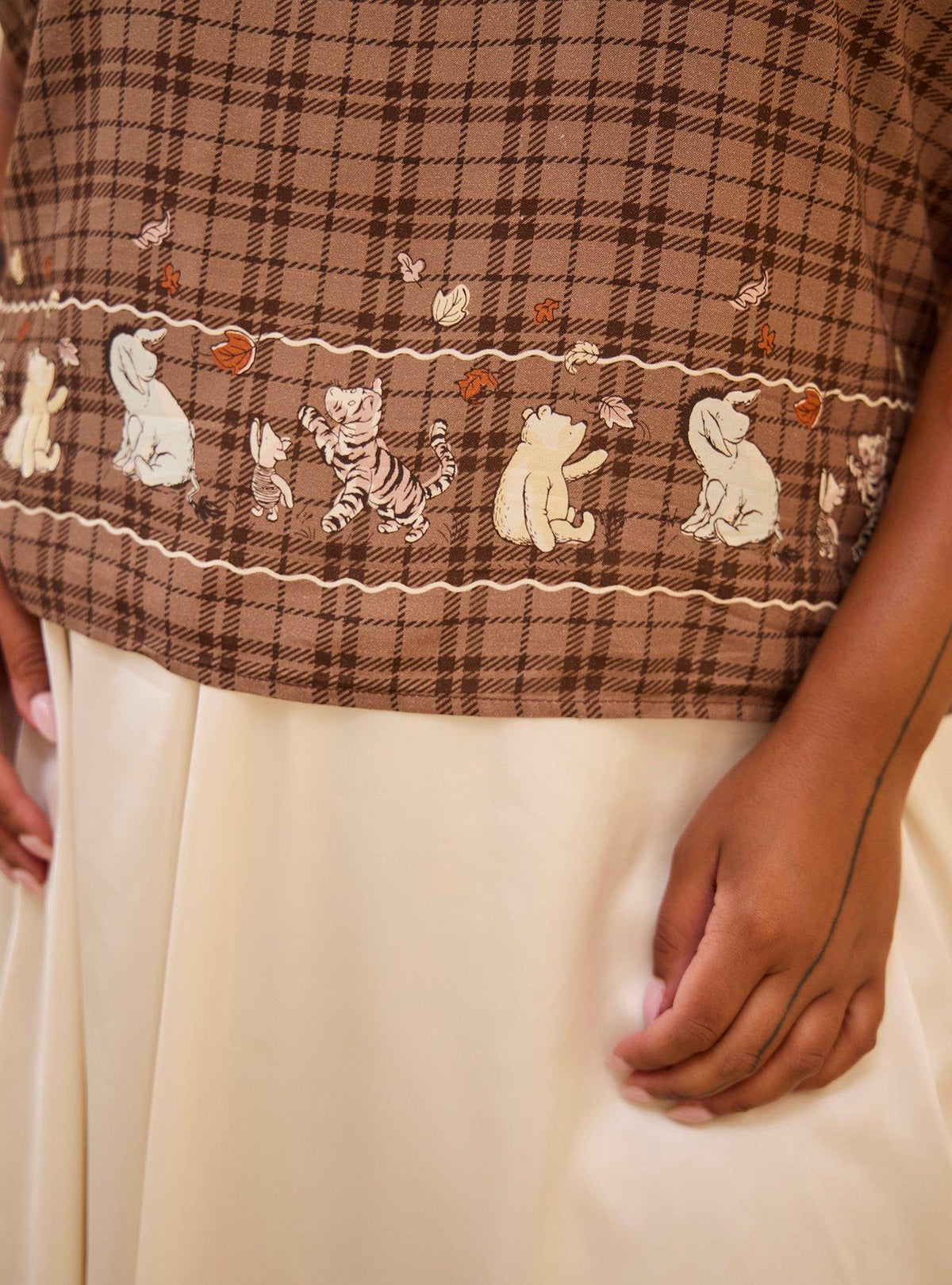 Blusa a cuadros de Winnie the Pooh para mujer