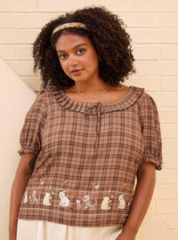 Blusa a cuadros de Winnie the Pooh para mujer