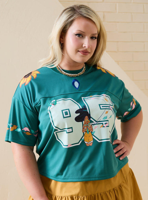 Polera deportiva corta Pocahontas para mujer