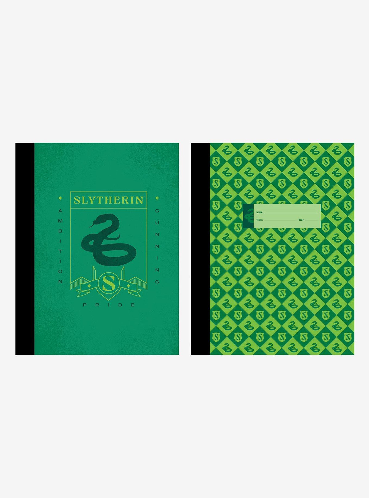 Set de 2 cuadernos de Slytherin de Harry Potter