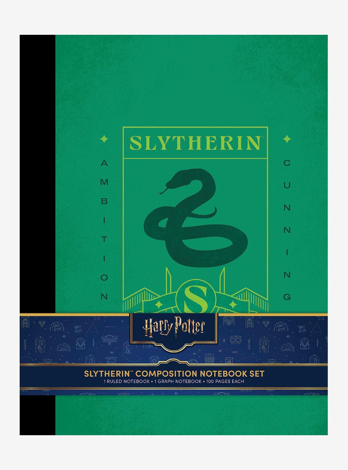 Set de 2 cuadernos de Slytherin de Harry Potter