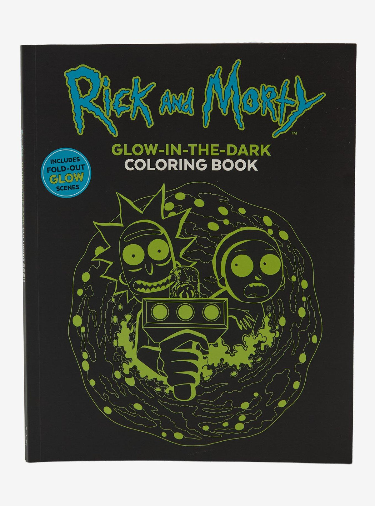 Libro para colorear de Rick and Morty que brilla en la oscuridad