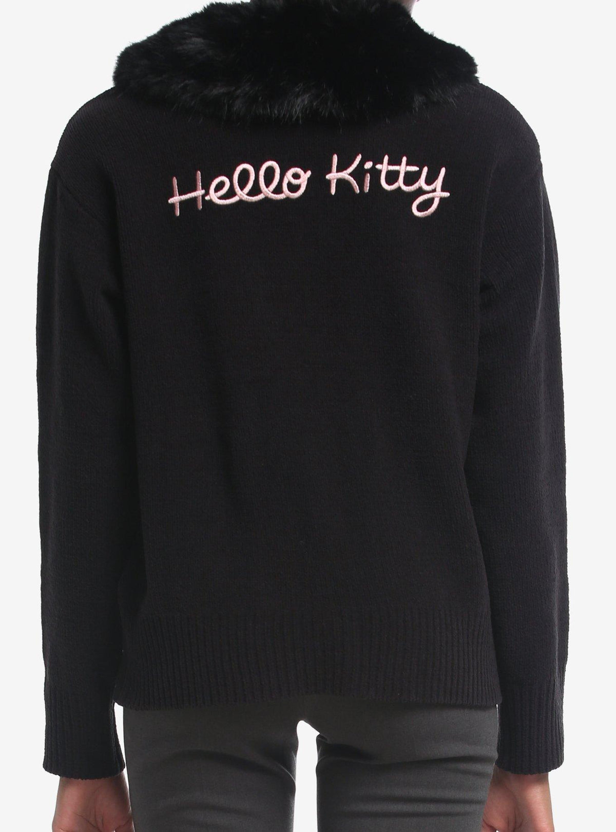 Chaleco Hello Kitty con cuello de pelo, para niñas
