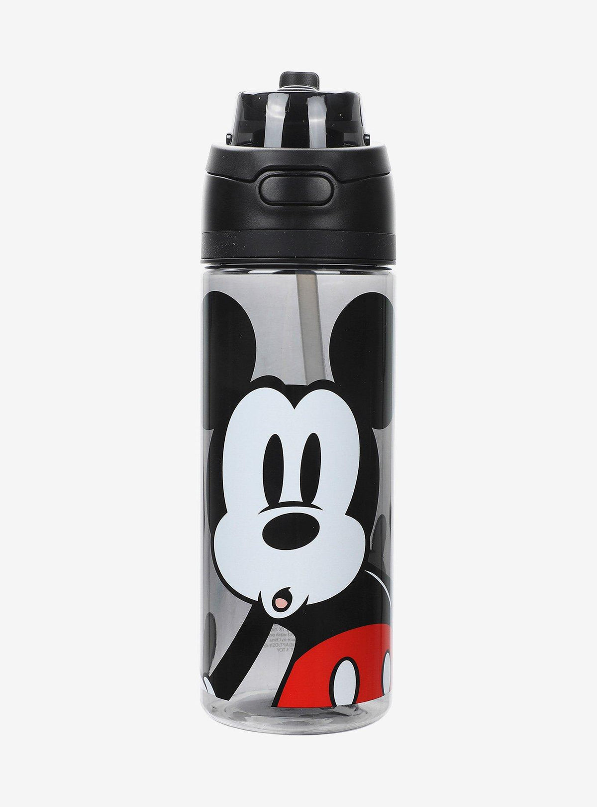 Botella de agua negra de Mickey Mouse
