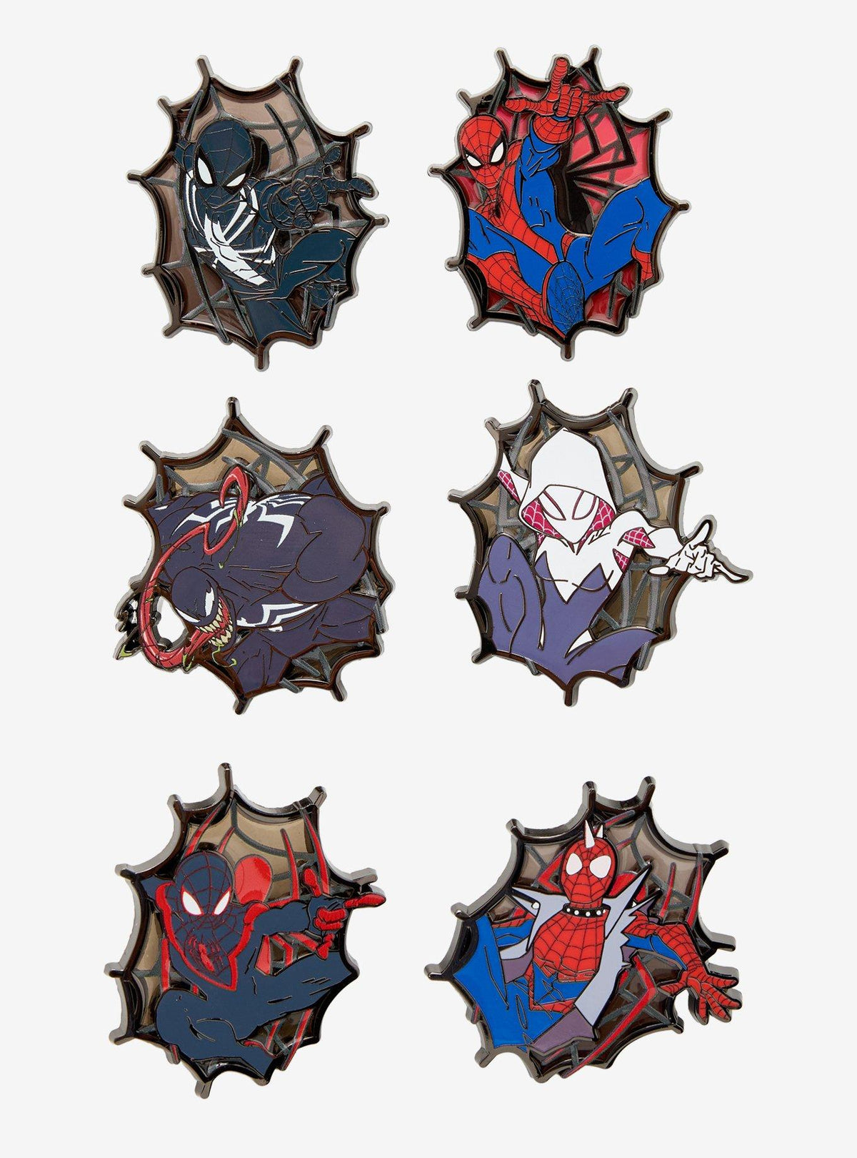 Pin sorpresa de Spider-Man con efecto vitral