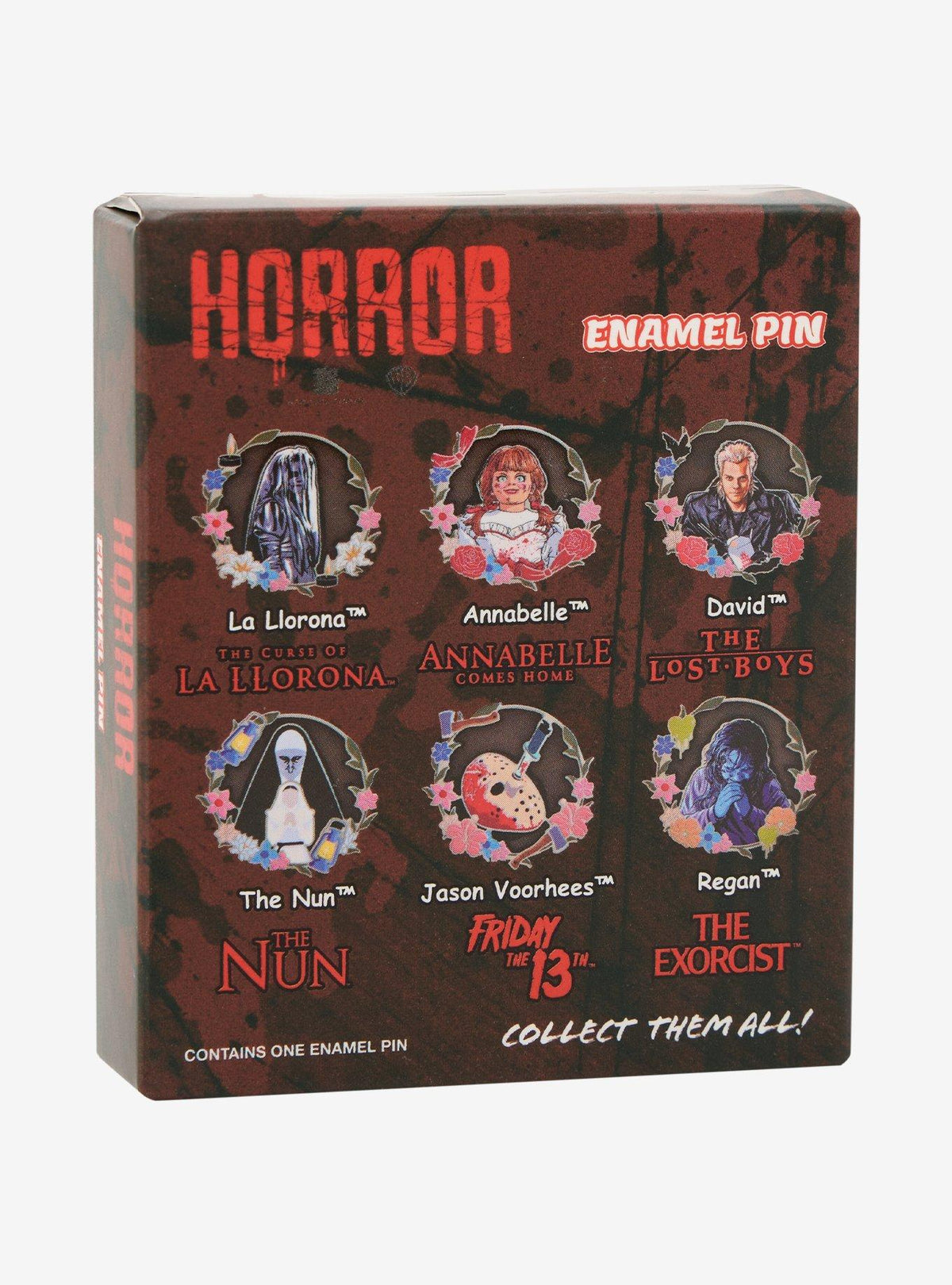 Pin esmaltado sorpresa de retratos florales de terror