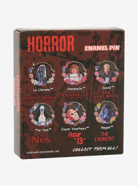 Pin esmaltado sorpresa de retratos florales de terror