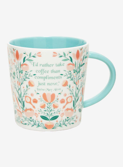Tazón floral con frase de Little Women