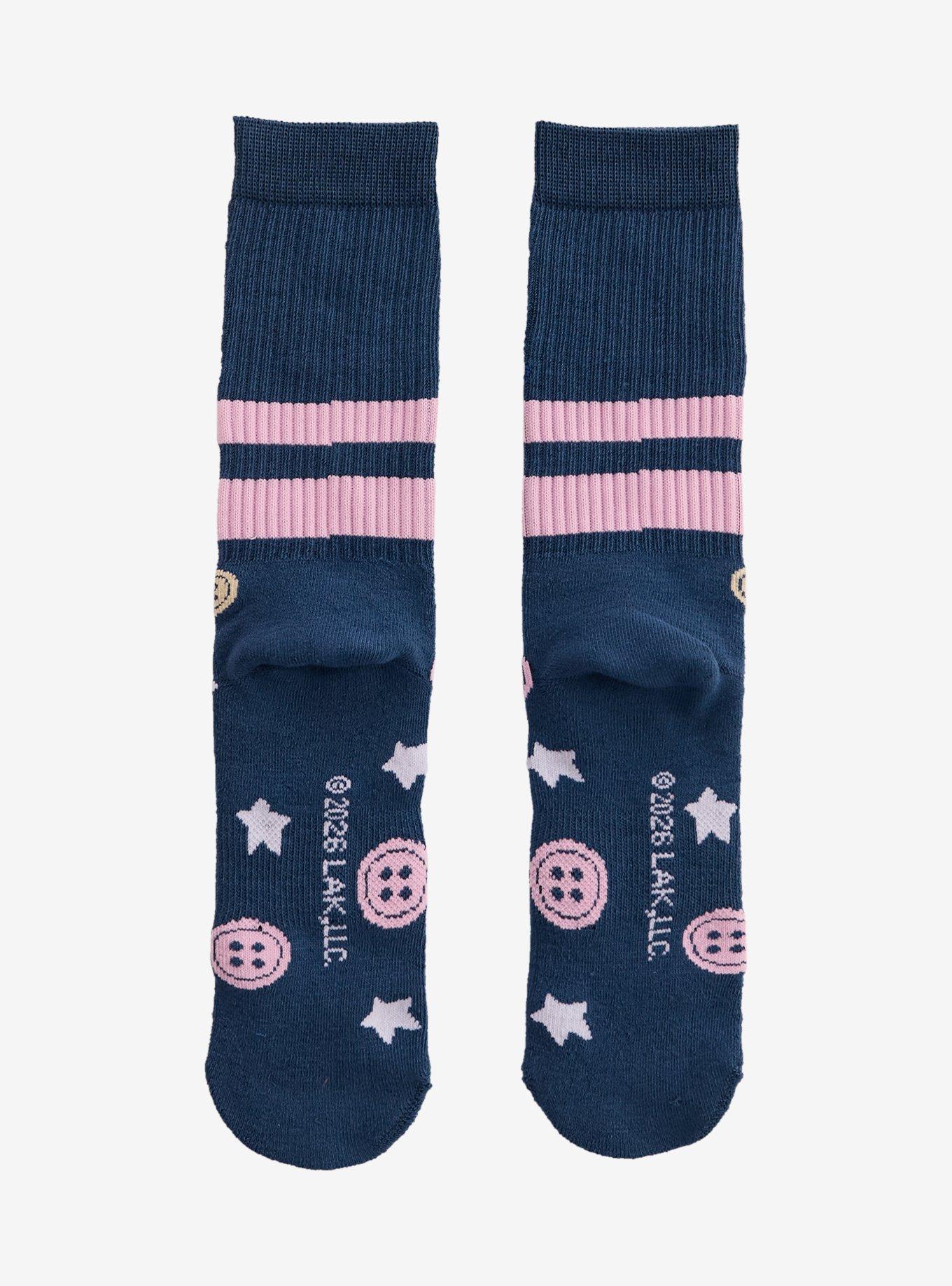 Calcetines de Coraline con botones y estrellas