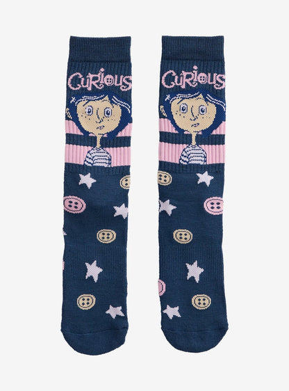 Calcetines de Coraline con botones y estrellas