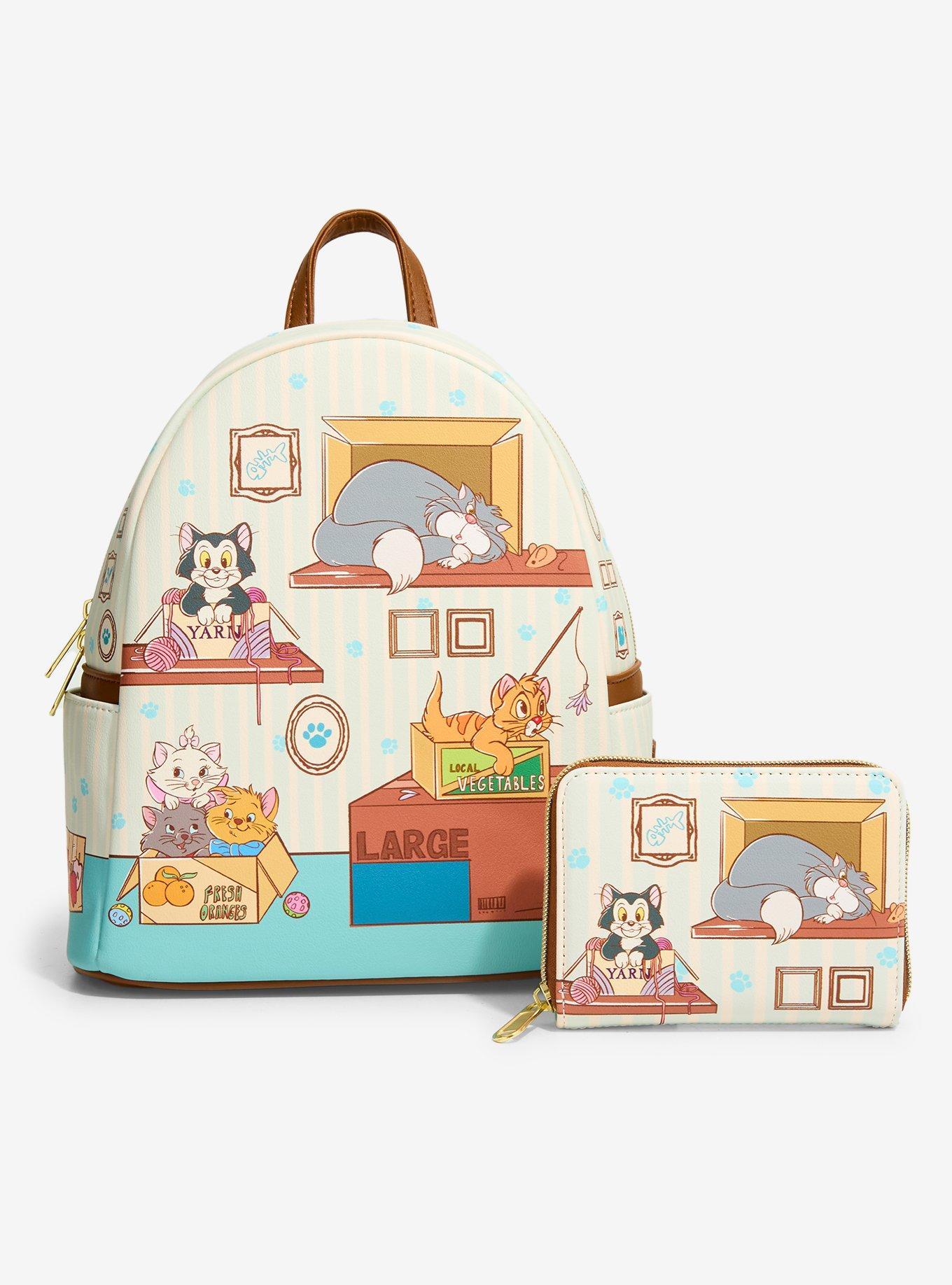 Billetera mini Disney: gatos en cajas