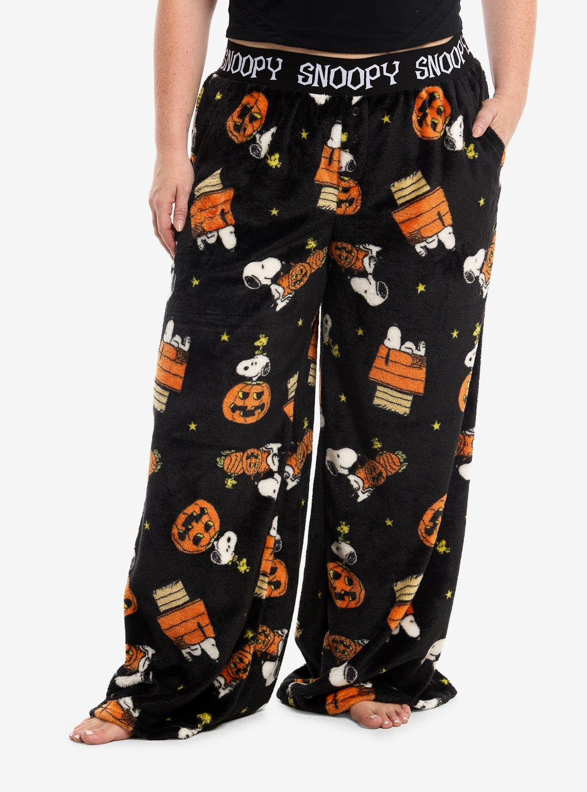 Peanuts Snoopy Halloween: pantalón de pijama afelpado talla grande