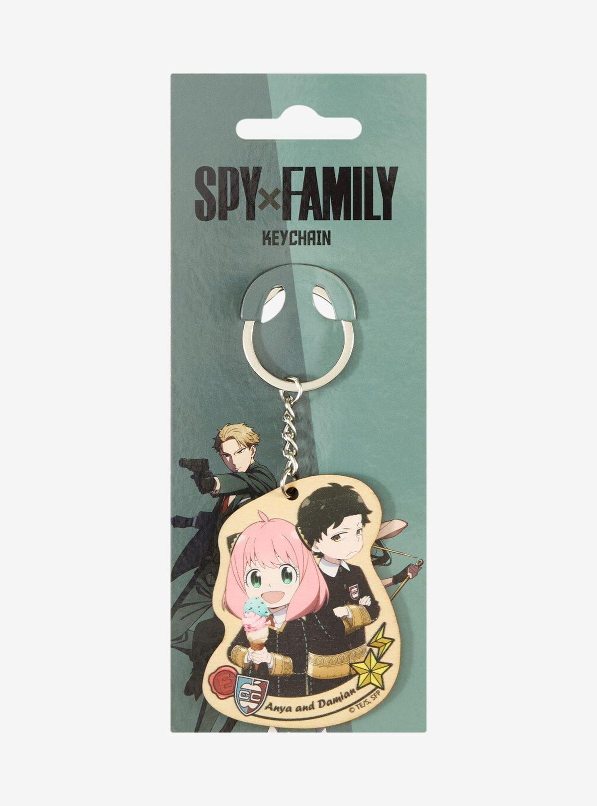 Llavero de madera Spy x Family: Anya y Damian